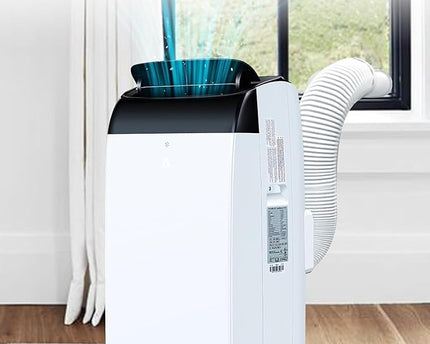 Climatiseur portable 3 en 1 - 10000 BTU – Silencieux - Refroidissement, déshumidification 30 L/jour, ventilateur 2 vitesses – minuterie 24 h, affichage numérique