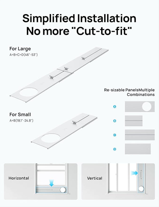 Climatiseur Portable 10 000 BTU pour chambre, refroidissement efficace sans drainage, silencieux, contrôle par application et vocal, minuterie 24 h, ventilateur et déshumidificateur